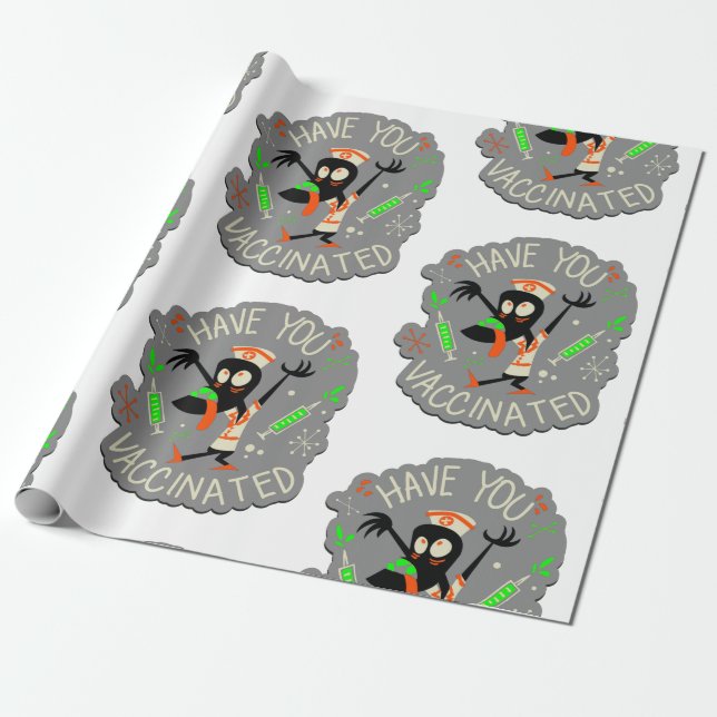 Halloween Monster Creepy Covid Geschenkpapier (Ungerollt)