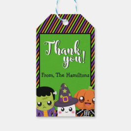 Halloween Monster Danke, Tag für Gastgeschenke Geschenkanhänger