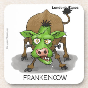 Halloween Monster Funny Cow Geschenke Getränkeuntersetzer