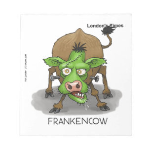Halloween Monster Funny Cow Geschenke Notizblock