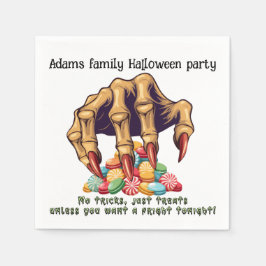 Halloween Monster Hand Candy Protector Serviette