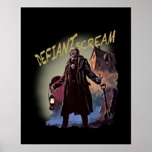 Halloween Monster Horror Comic trotzige Scheiße Poster