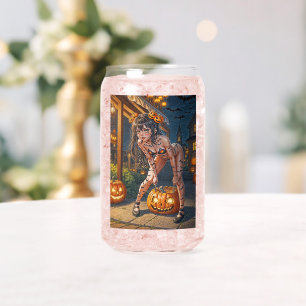 Halloween Monster Jack-o-Lantern & Bat Vixen Girl Dosenglas