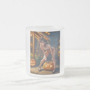 Halloween-Monster Jack-o-Lantern und Fledermaus-Vi Mattglastasse