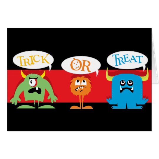 Halloween-Monster-Karte für Kinder Karte