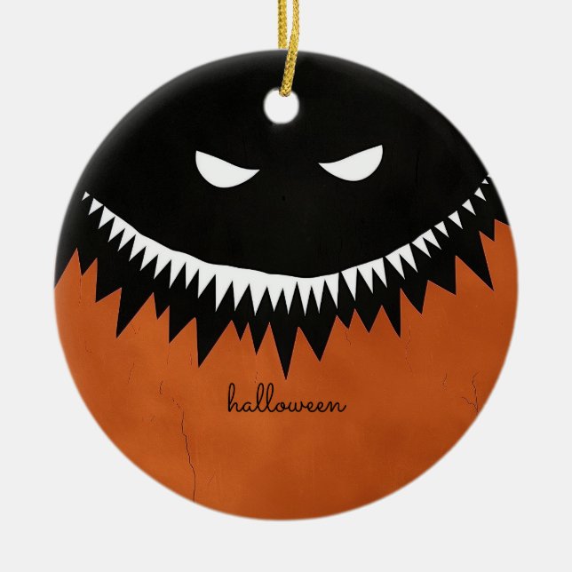 Halloween Monster Keramik Ornament (Vorne)