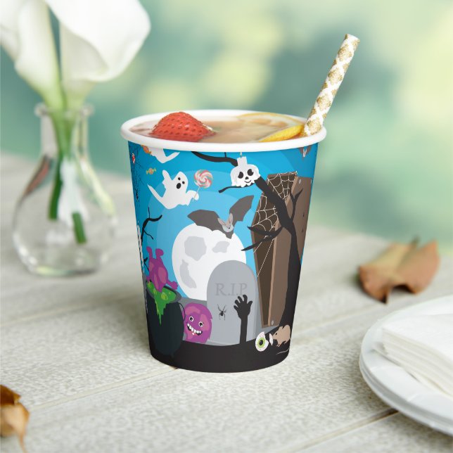 Halloween Monster Kids Halloween-Party Pappbecher (In Situ)