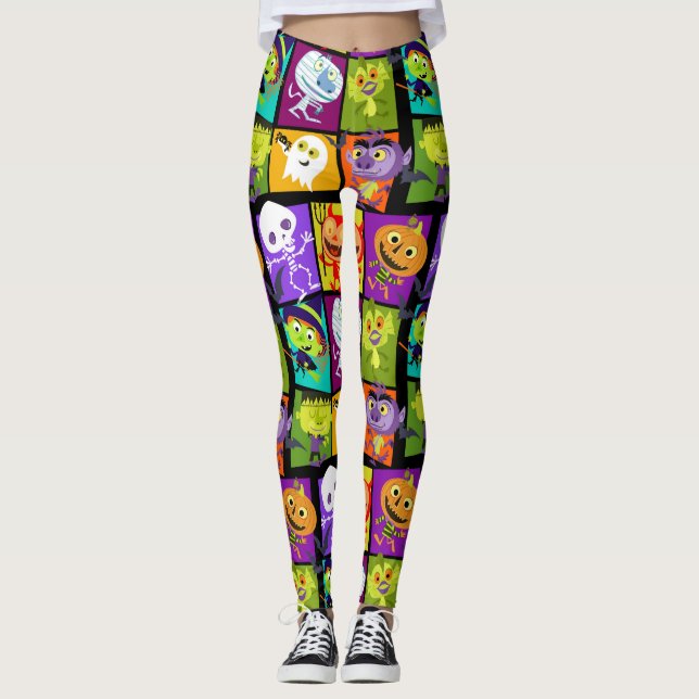 Halloween-Monster Leggings (Vorderseite)