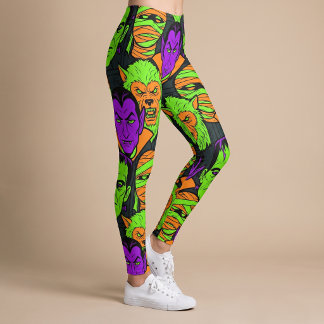 Halloween-Monster-Leggings-Yogahosen für Frauen Leggings