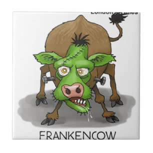 Halloween-Monster Lustige Kuh-Geschenke Fliese