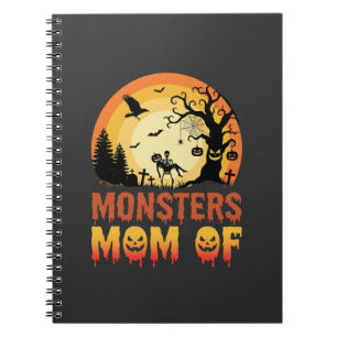 Halloween-Monster-Mama der Skelettfamilie Notizblock