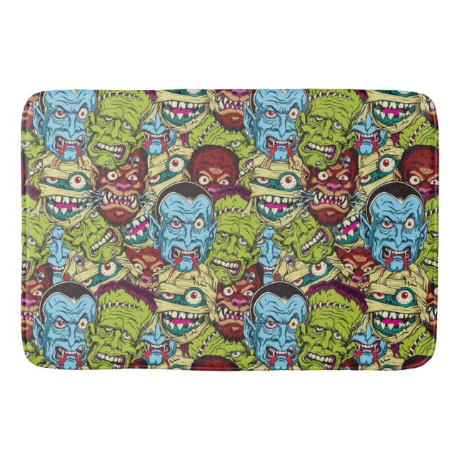 Halloween Monster Mash Badematte (Vorderseite)