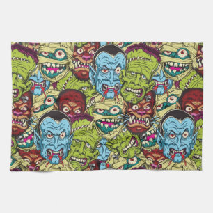 Halloween Monster Mash Geschirrtuch