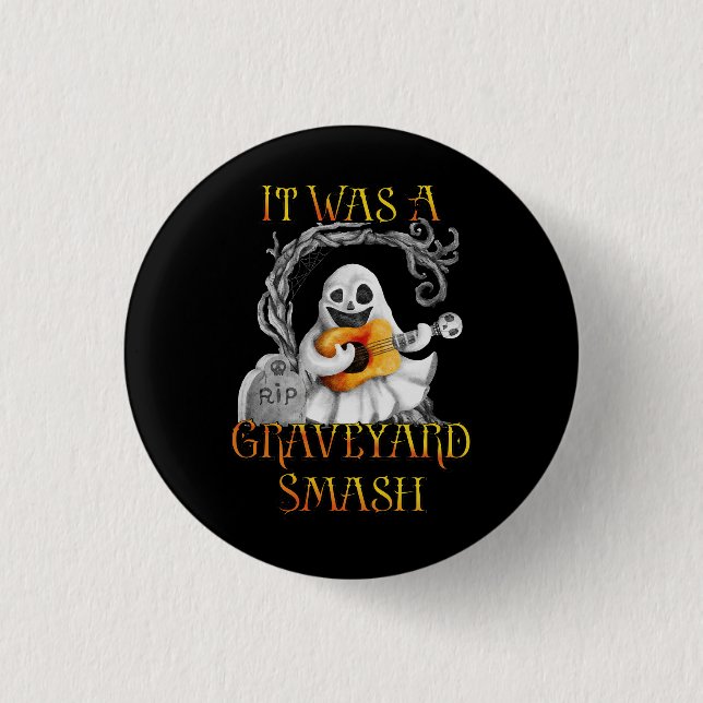 Halloween Monster Mash Ghost Graveyard Smash Button (Vorderseite)