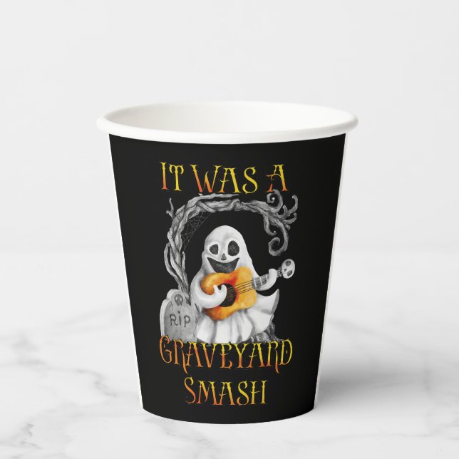 Halloween Monster Mash Ghost Graveyard Smash Pappbecher (Vorderseite)