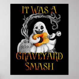 Halloween Monster Mash Ghost Graveyard Smash Poster