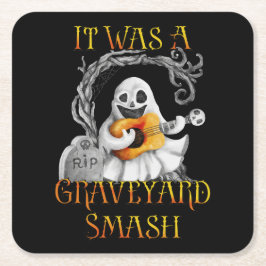 Halloween Monster Mash Ghost Graveyard Smash Rechteckiger Pappuntersetzer