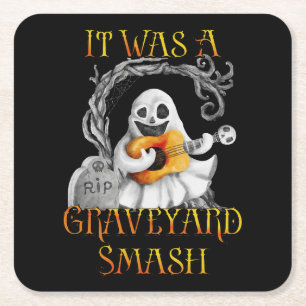 Halloween Monster Mash Ghost Graveyard Smash Rechteckiger Pappuntersetzer