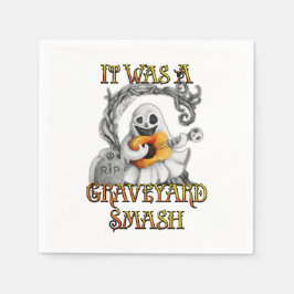 Halloween Monster Mash Ghost Graveyard Smash Serviette