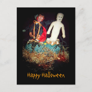 Halloween Monster Mash Postkarte