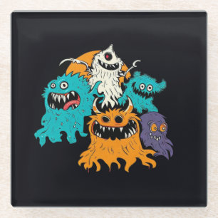 Halloween/Monster/Oktober/Herbst Glasuntersetzer