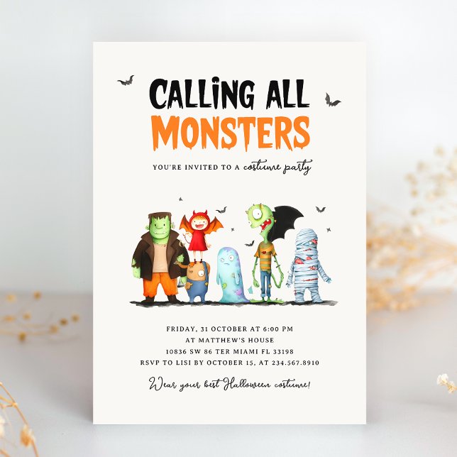 Halloween-Monster-Party Einladung (Von Creator hochgeladen)
