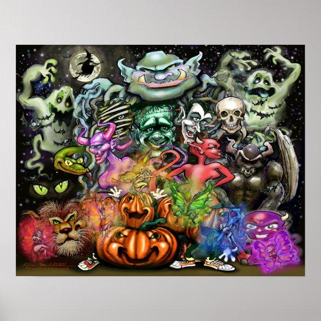 Halloween-Monster Poster (Vorne)