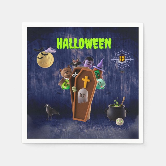 Halloween - Monster Serviette (Vorderseite)