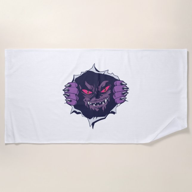 Halloween-Monster Strandtuch (Vorderseite)