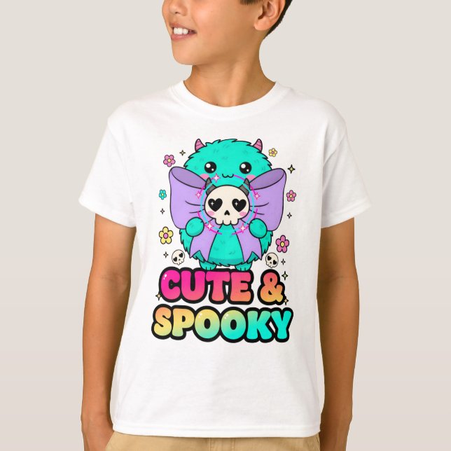 Halloween Monster Sweatshirt with Skulls & Stars T-Shirt (Vorderseite)