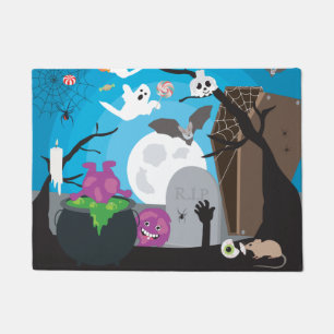 Halloween Monster Szene Fußmatte