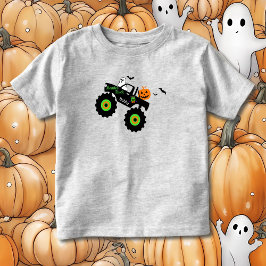 Halloween Monster Truck Add Name Kleinkind T - Shi T-shirt