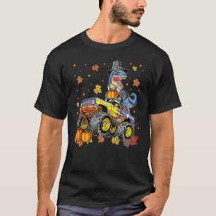 Halloween Monster Truck Dinosaur Erntedank Turk T-Shirt