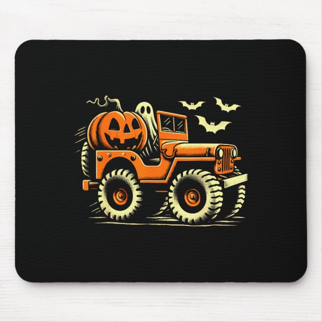 Halloween-Monster-Truck-Geist Mousepad (Vorne)