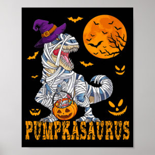 Halloween Monster Truck Mumie Dinosaur Kürbis Tod Poster