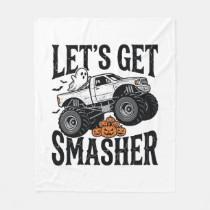 Halloween-Monster-Truck-Zerstörer Vintage-Shirt De Fleecedecke