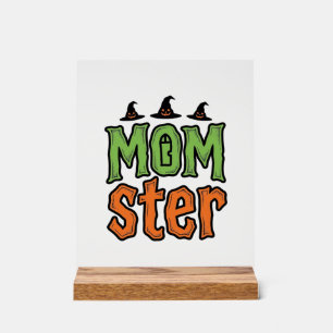 Halloween-Monster Vintage-Mom-Shirt-Design_1 Acrylschild