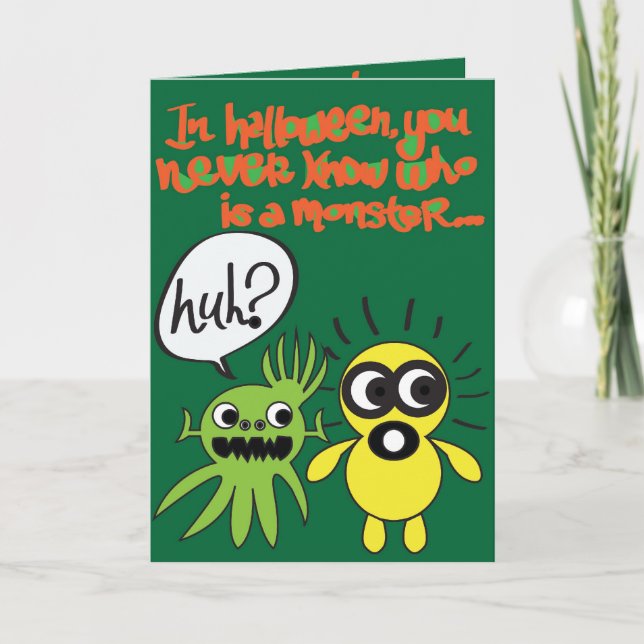 Halloween-Monsterkarte Karte (Vorderseite)