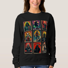 Halloween Monsters Briefmarke T-Shirt Sweatshirt