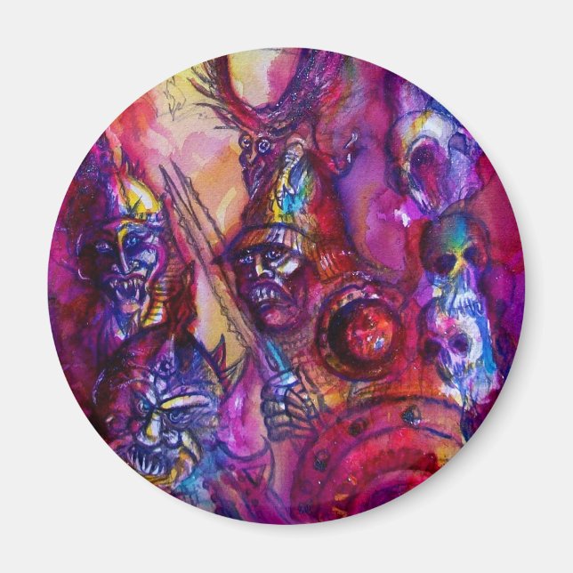 HALLOWEEN MONSTERS / ORK WAR Fantasy Magnet (Vorne)