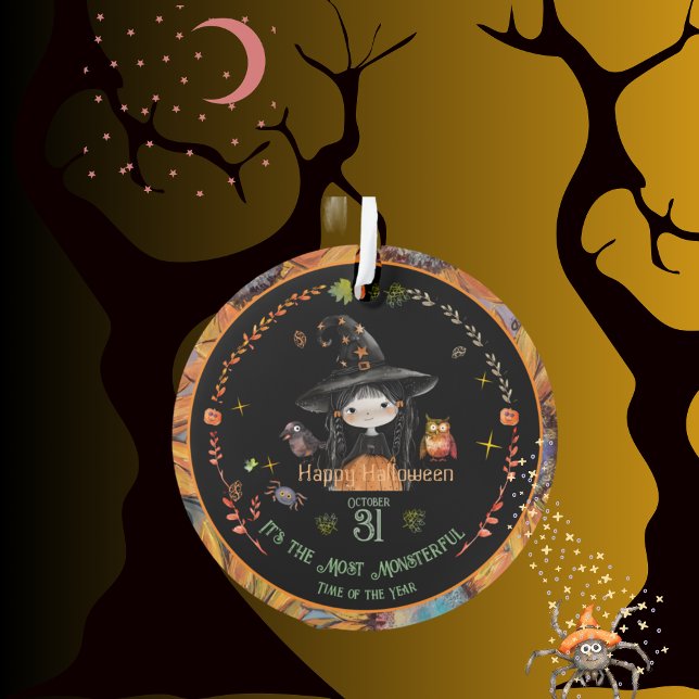 Halloween Monsters Partys Orange Ornament (Halloween Monsters Party Orange Ornamen)