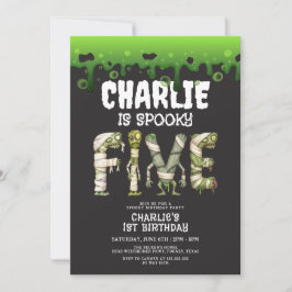 Halloween Monsters Spooktacular 5. Geburtstag Einladung