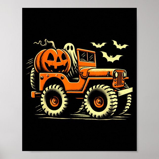 Halloween-Monstertruck-Geist  Poster (Vorne)
