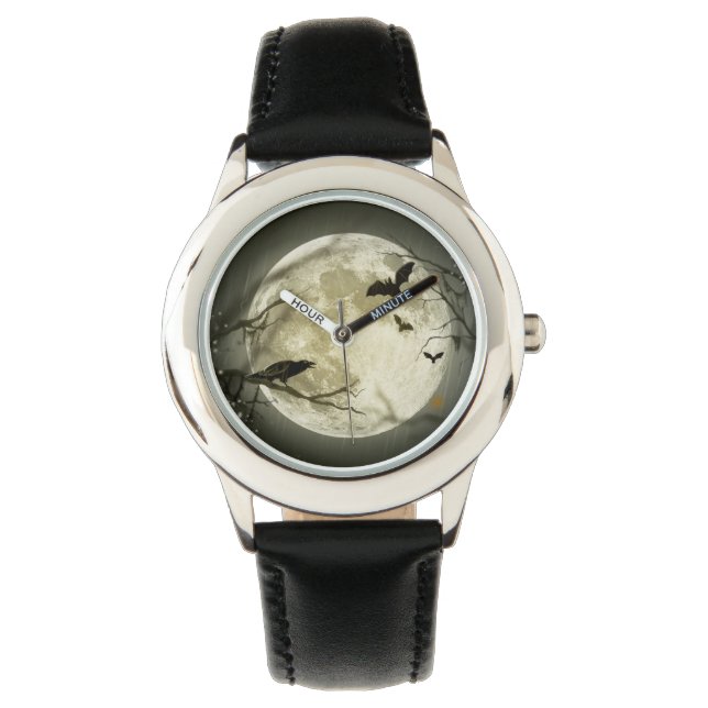 Halloween Moon Armbanduhr (Vorderseite)