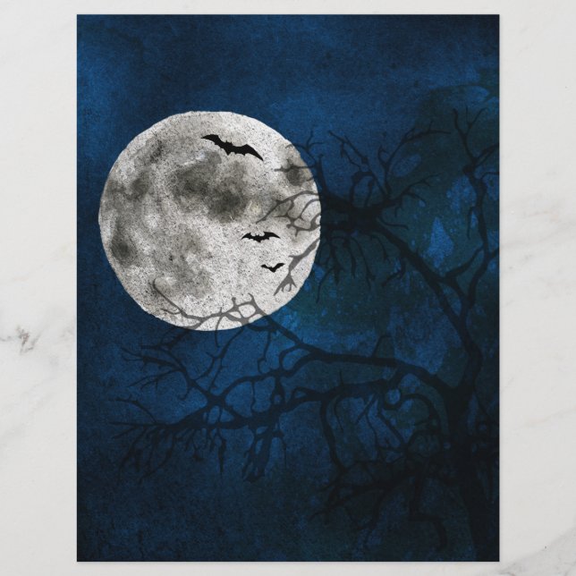 Halloween Moon & Bats-Buch (Vorderseite)