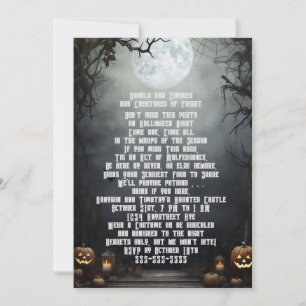 Halloween Moon Einladung
