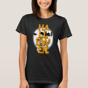 Halloween Moon Flying Hexe Ghost Pumpkin Spooky T T-Shirt