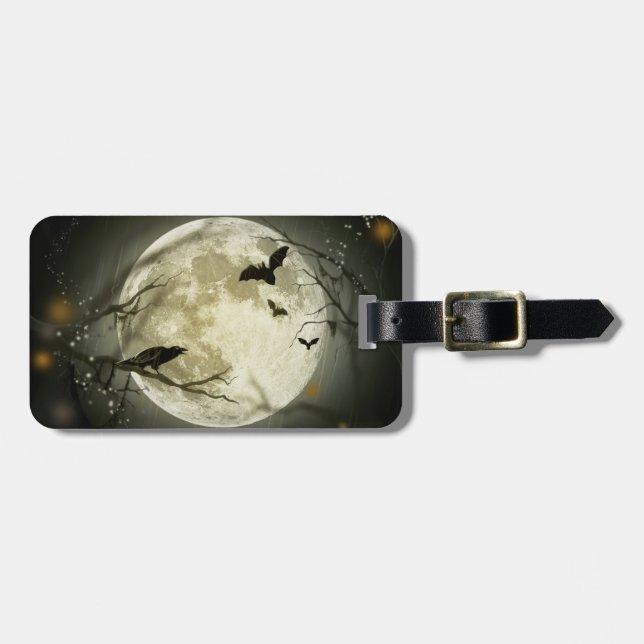 Halloween Moon Gepäckanhänger (Vorderseite horizontal)