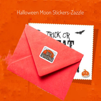 Halloween Moon-PG Quadratischer Aufkleber