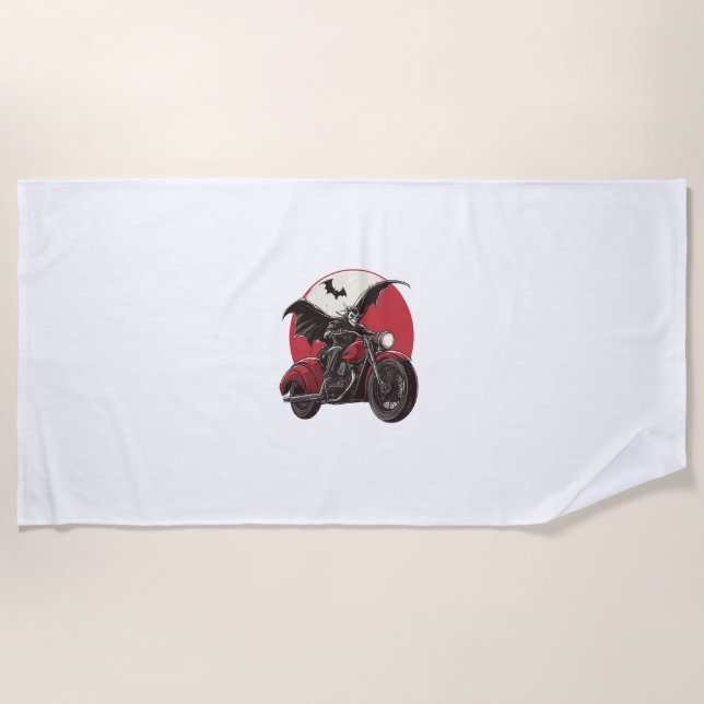 Halloween Moonlit Vampire Ride Strandtuch (Vorderseite)